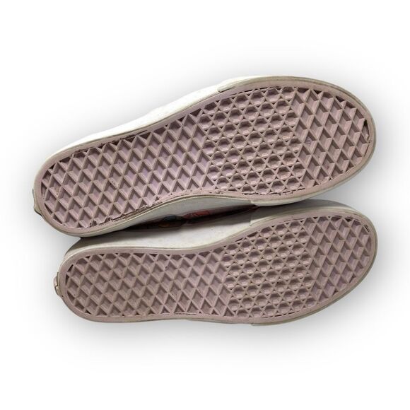 Vans Classic Slip On Elastic Lace Pink Kitten Mermaid Cats Youth 6 Women’s 7.5 - Picture 8 of 9